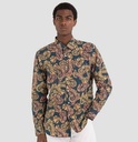 REPLAY Men's Shirt, Multicolor (Navy/Light Blue Stripe)