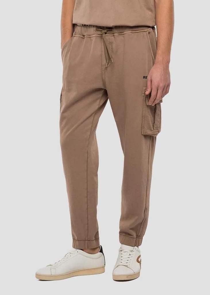 REPLAY Brown Bio Pack Fleece Cargo Men’s Pants 