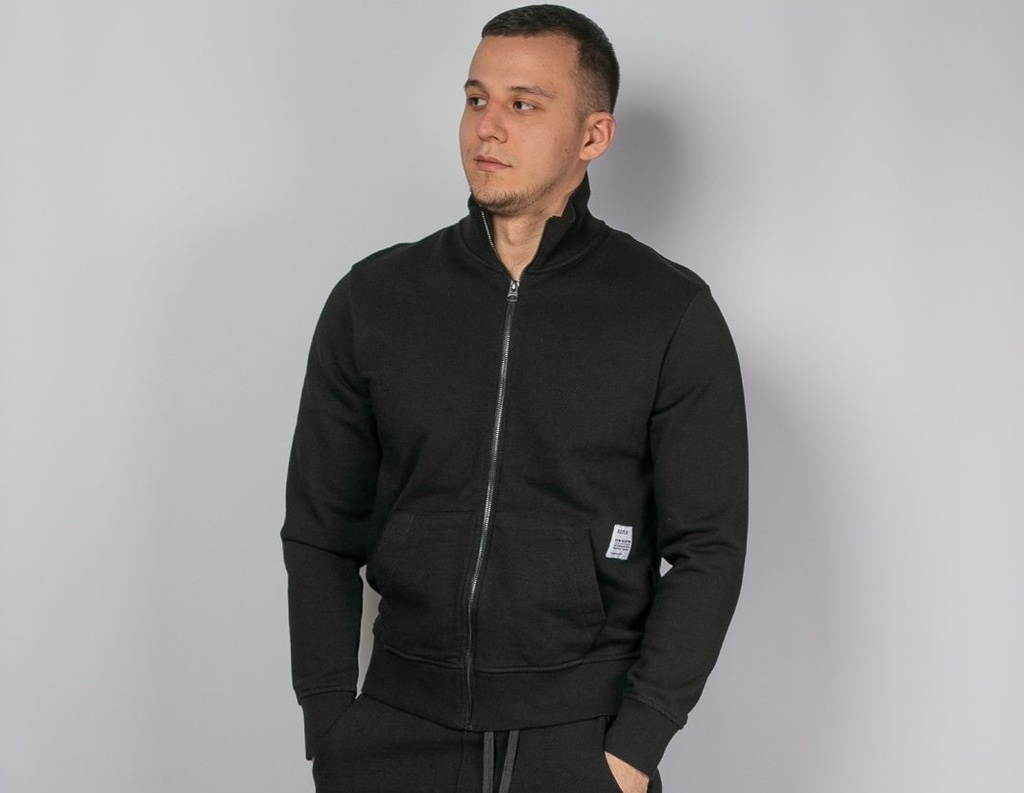 Felpa P.DYED COTTON FLEECE Full-zip high-neck sweatshirt