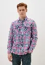 REPLAY M SHIRT Camicia INDIGO CHECKED COTTON