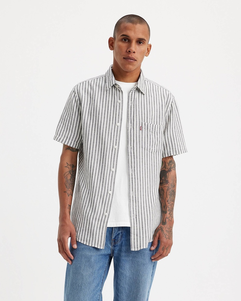 S/S SUNSET 1 PKT STANDRD DEAN STRIPE BL