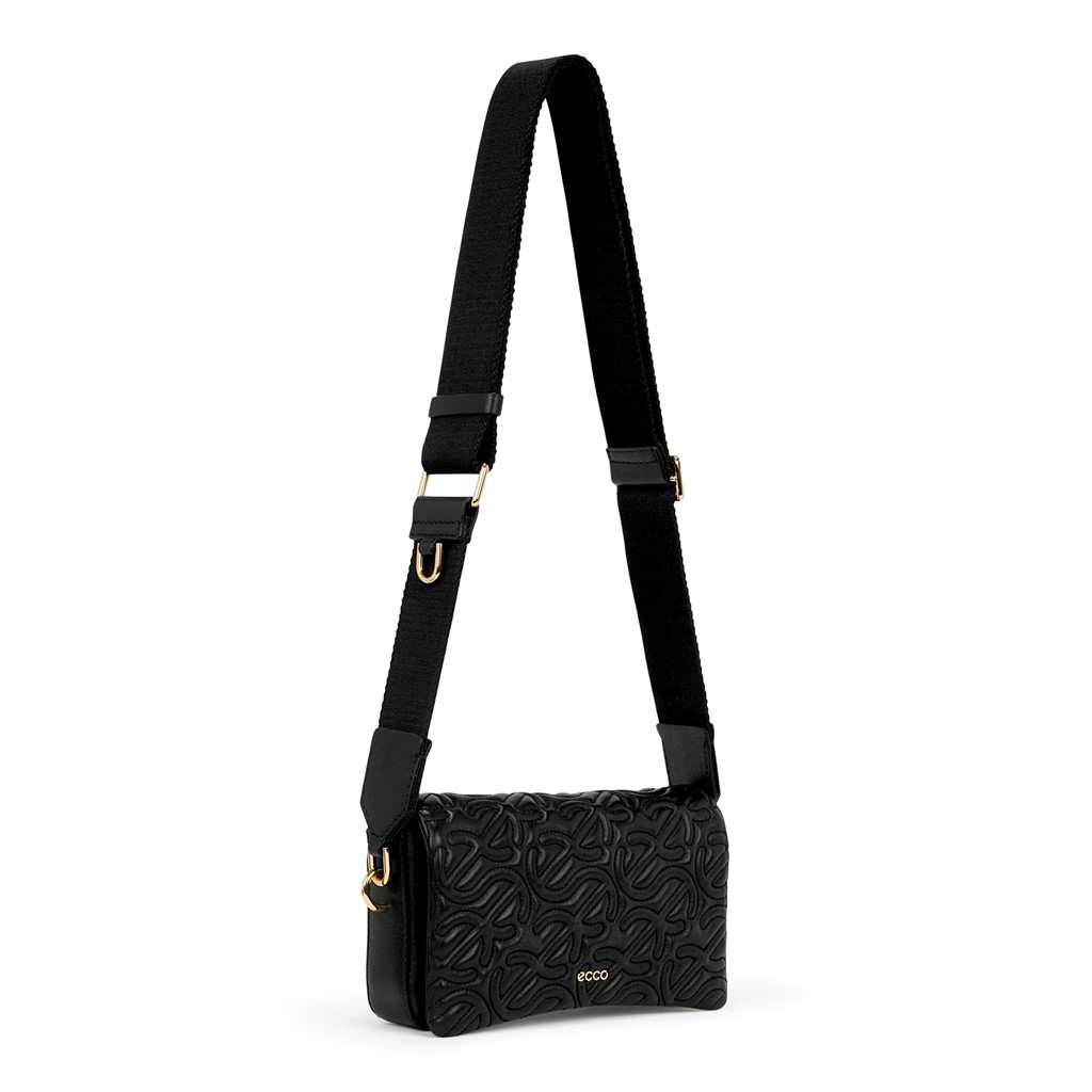 ECCO Pinch Bag S Quilted Wave Black