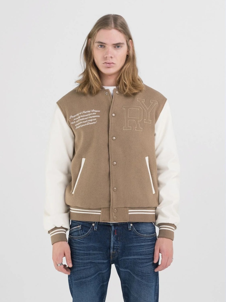 Giubbotto WOOLEN MELTON & SOFT PU