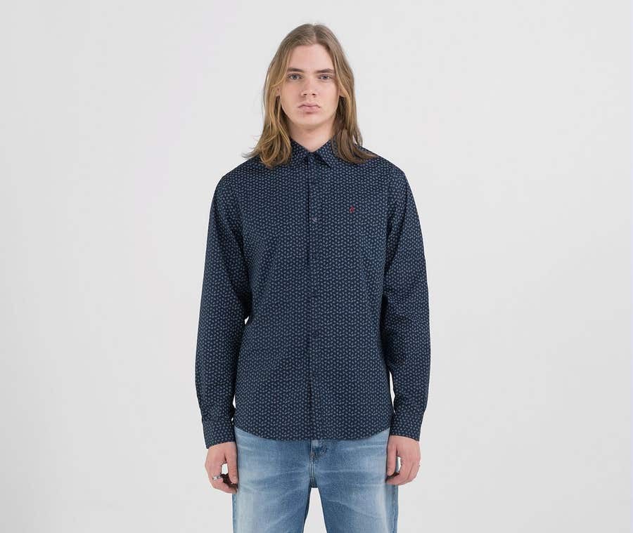 Camicia ALL OVER PRINTED STRETCH POPELINE 