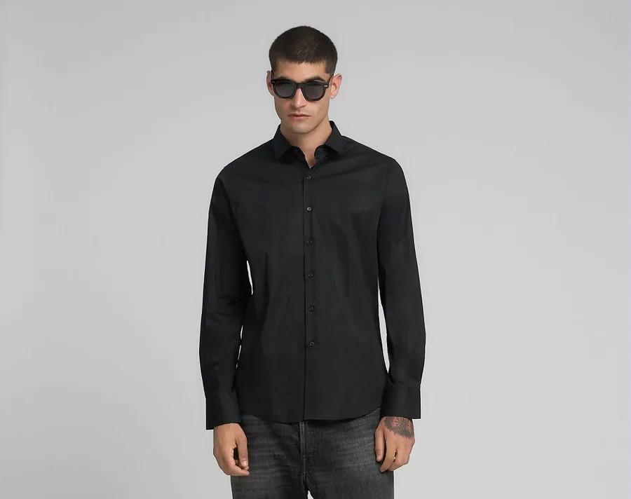 SLIM-FIT POPLIN SHIRT Camicia STRETCH POPELINE 