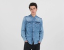 REPLAY M Shirt Camicia 6.5 OZ DEEP BLUE DENIM 