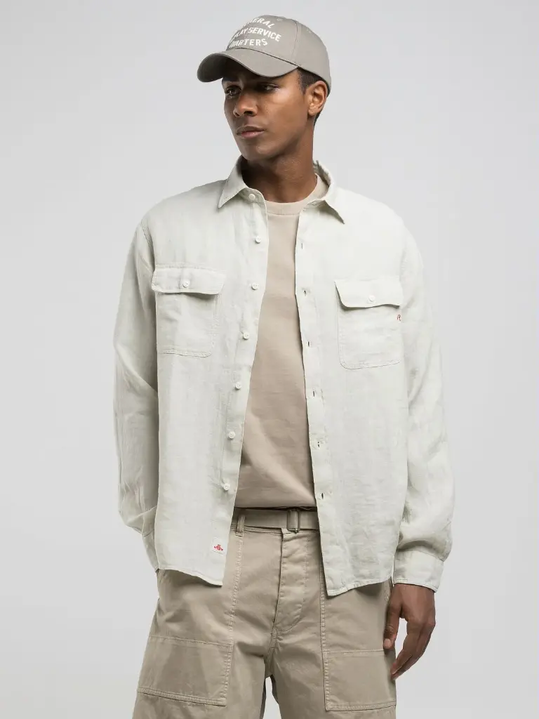 Camicia GARMENT DYED LINEN shirt REPLAY