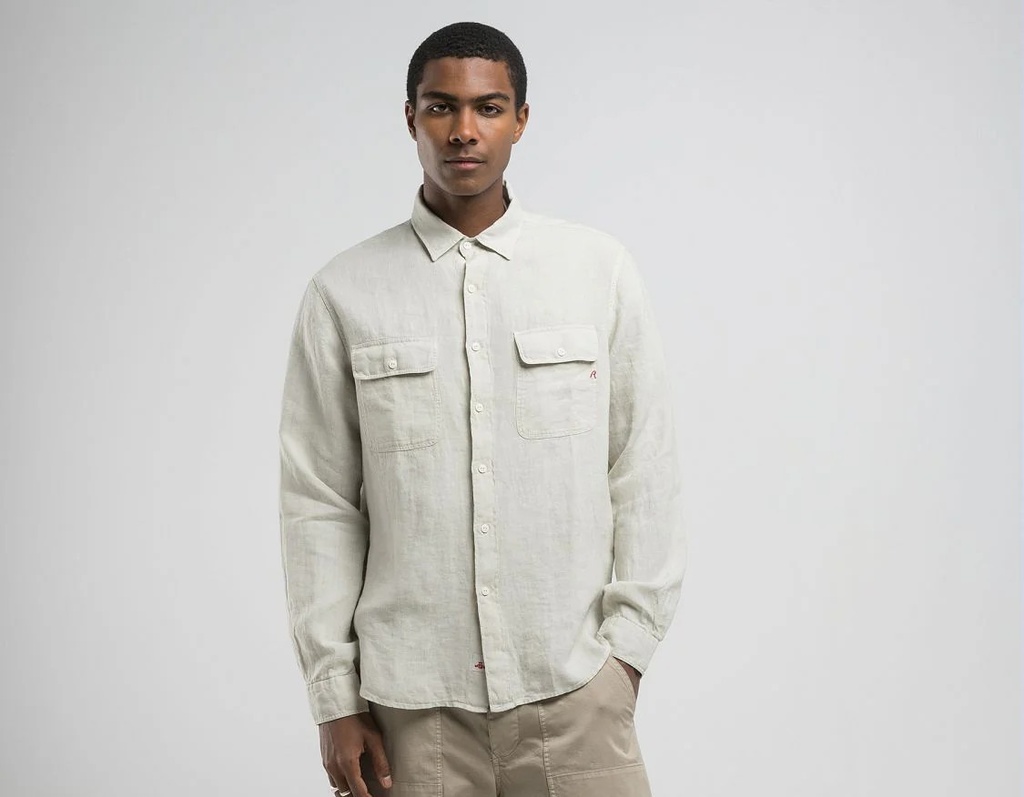 Camicia GARMENT DYED LINEN shirt REPLAY