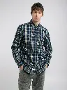 Camicia YARN DYED INDIGO CHECKED COTTON 