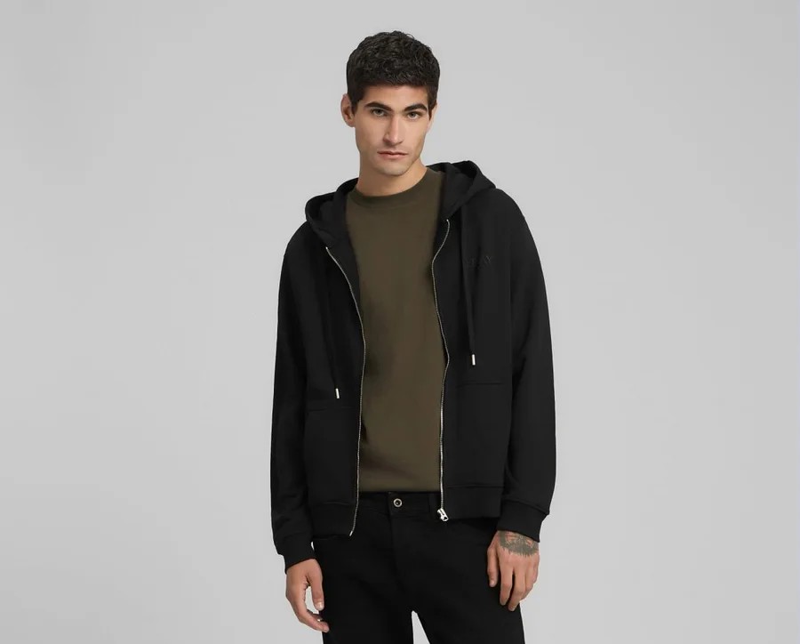 Felpa COTTON TERRY FLEECE FULL-ZIP HOODY WITH LOGO