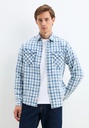 Camicia BLEACHED INDIGO CHECKED COTTON 