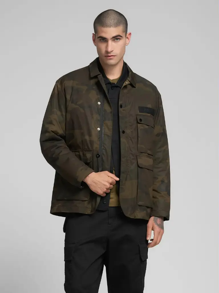 Giubbino POLYCOTTON CAMO PRINTED TWILL 