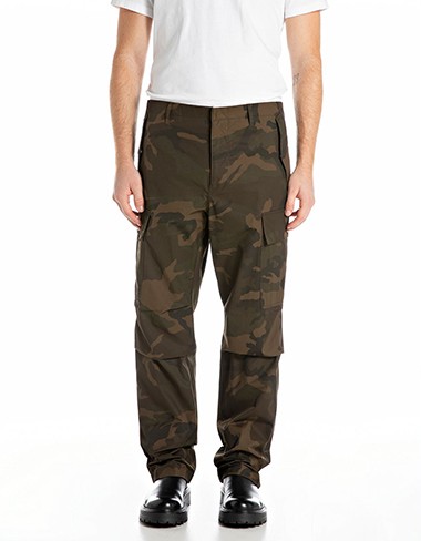 Pantalone POLYCOTTON CAMO PRINTED TWILL 