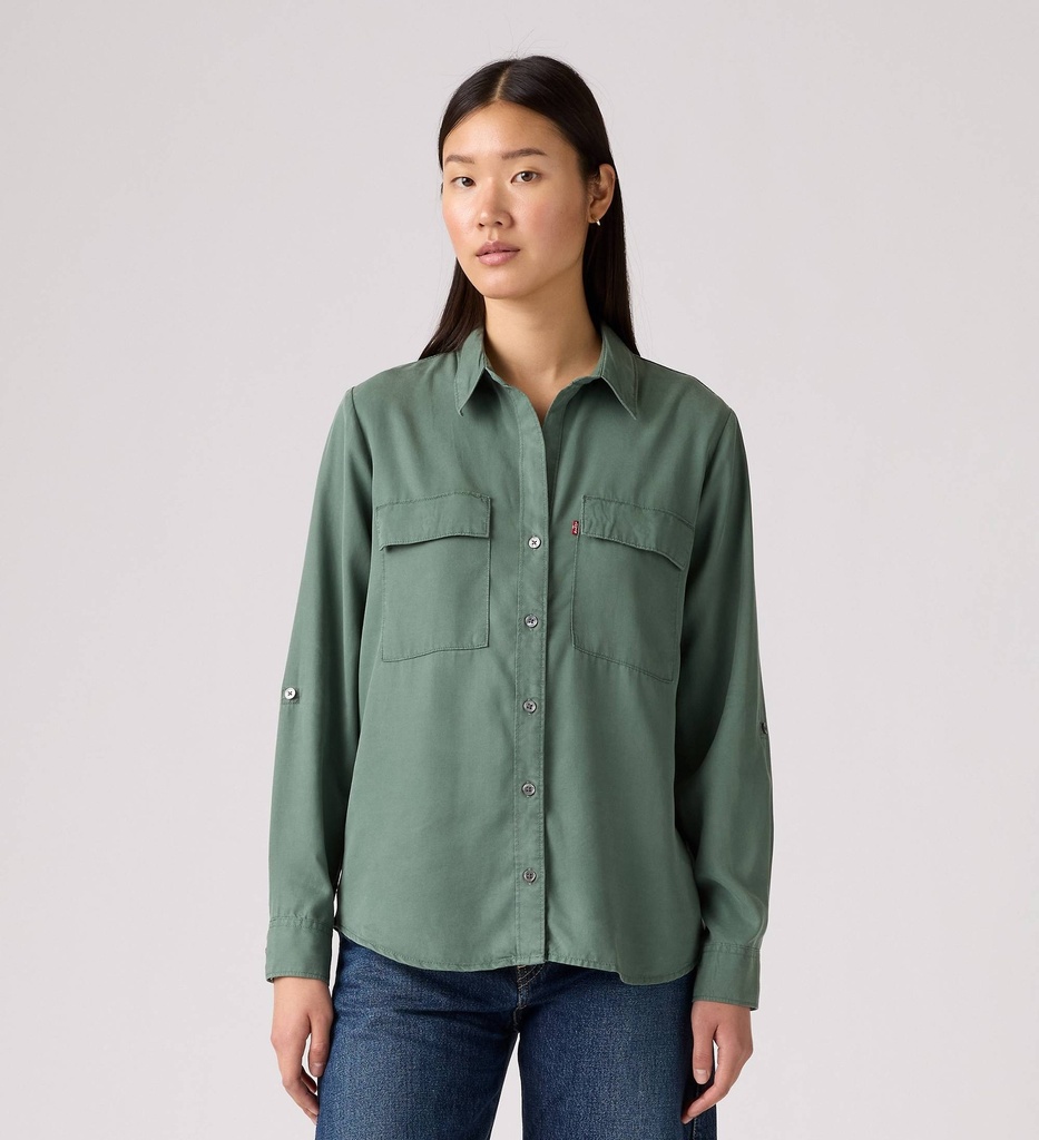 DOREEN UTILITY SHIRT DARK FOREST 