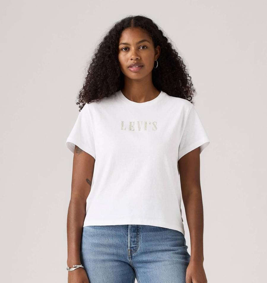 GRAPHIC CLASSIC TEE RHINESTONE SERIF LO 