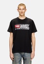 DIESEL T-NORM-T6 KURZARM - PRINT T-SHIRT - SCHWARZ