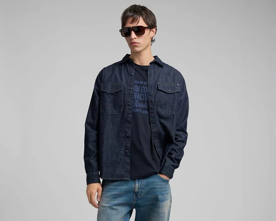Camicia 6.5 OZ DEEP BLUE DENIM SHIRT 007 
