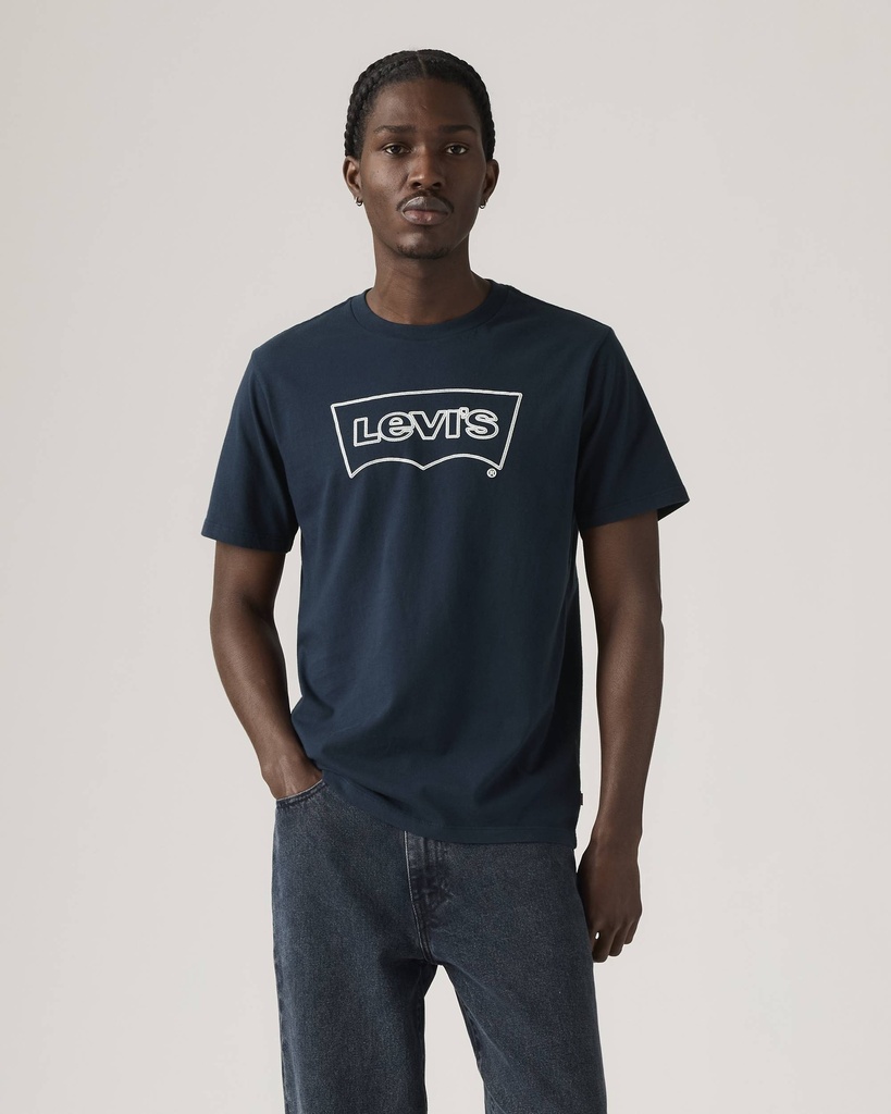 GRAPHIC CREWNECK TEE SSNL BW ROPE NAVY 