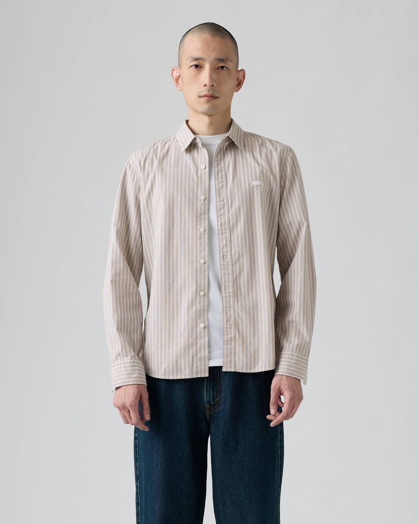LS BATTERY HM SHIRT SLIM RORY STRIPE BR 