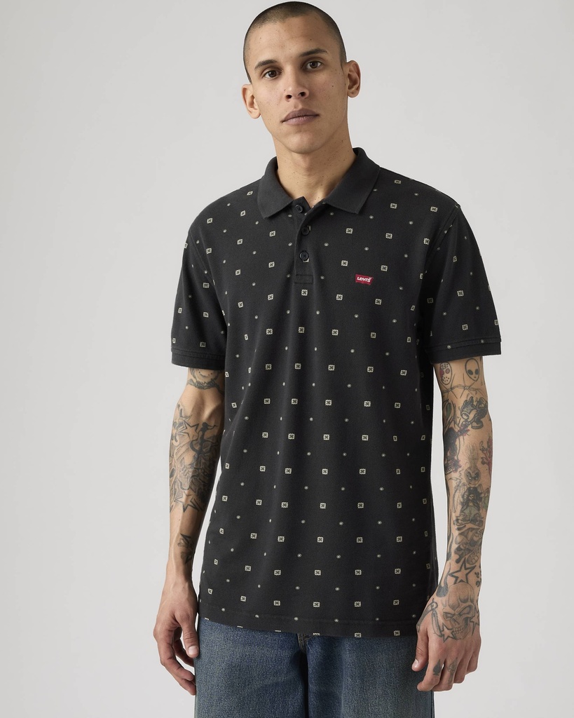 LEVIS HM POLO EBBA GEO JET BLACK PRINT 