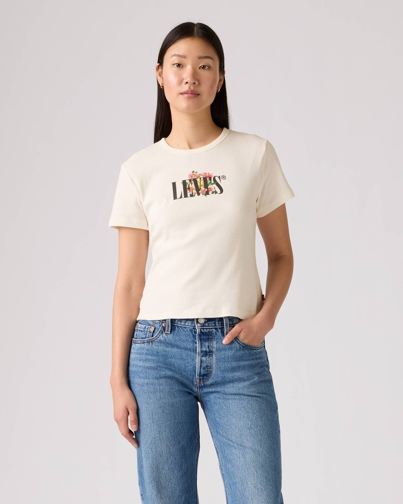 GRAPHIC RICKIE TEE SPRING MIX SERIF LOG 