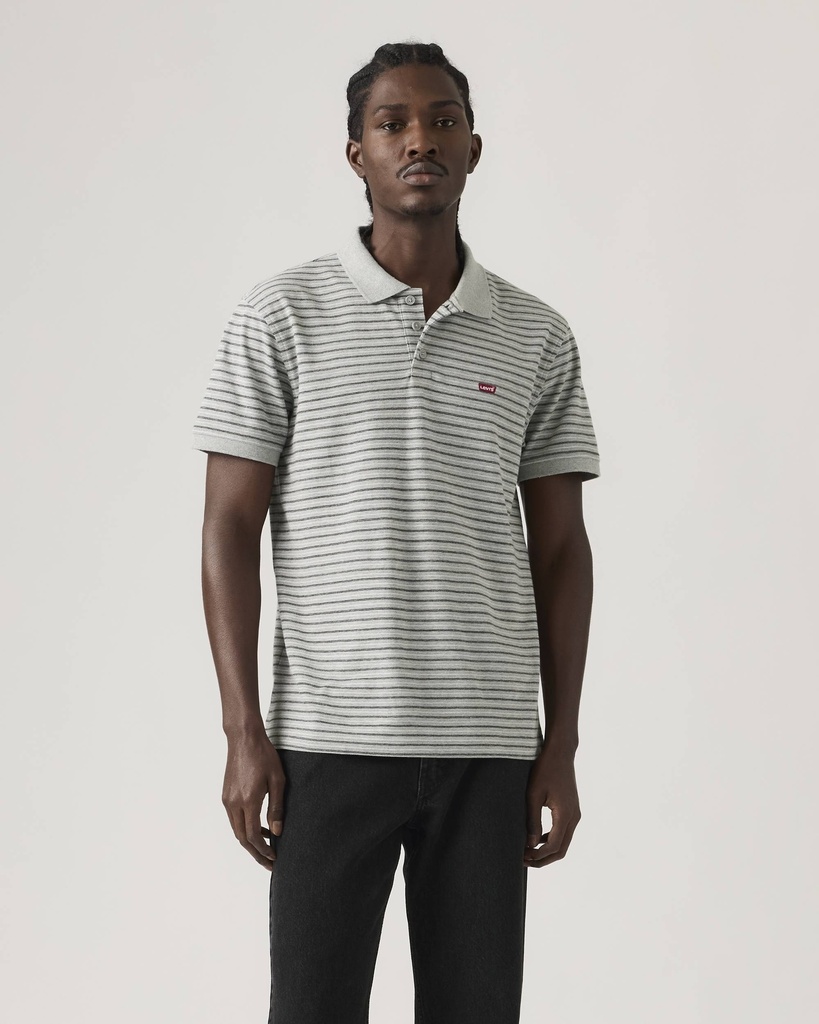 LEVIS HM POLO GUS STRIPE MIDTONE GREY H 
