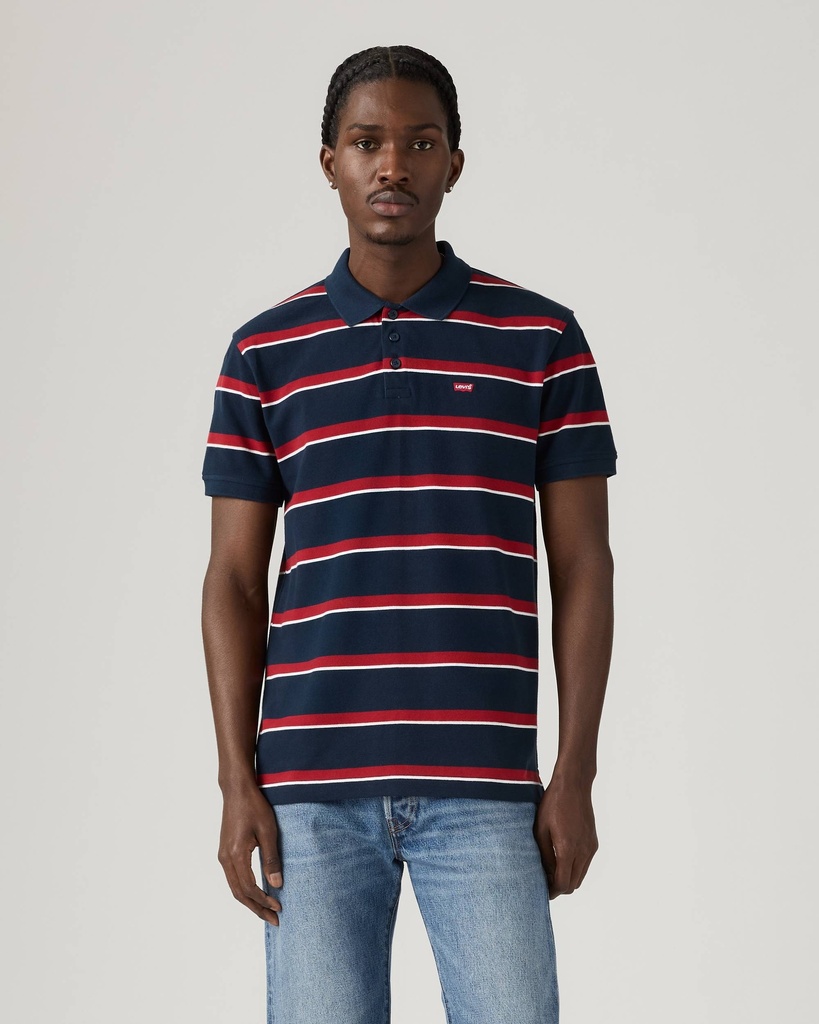 LEVIS HM POLO ALDEN STRIPE NAVY BLAZER 