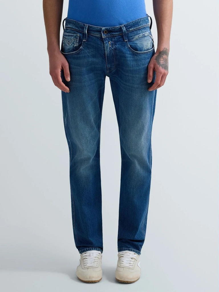 Pantalone 12 OZ RED CAST INDIGO COMFORT DENIM MEDIUM BLUE 