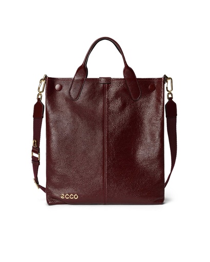 [910796090395] ECCO Tote Soft NS Shine Pebbled Leather 