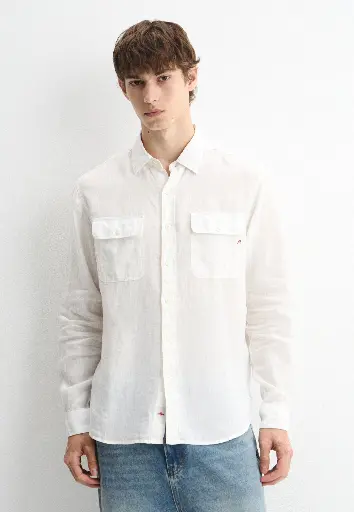 Camicia GARMENT DYED LINEN shirt REPLAY