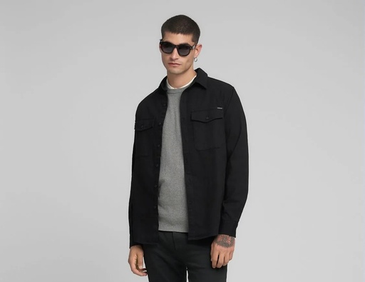 Camicia 6.5 OZ BLACK DENIM SHIRT REPLAY