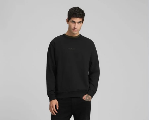 Felpa COTTON TERRY FLEECE CREW-NECK SWEATSHIRT WITH LETTERING