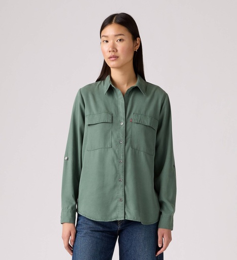DOREEN UTILITY SHIRT DARK FOREST 