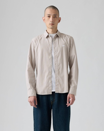 LS BATTERY HM SHIRT SLIM RORY STRIPE BR 