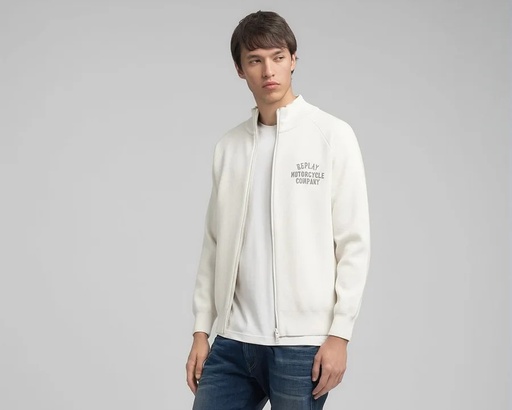 HIGH-NECK FULL-ZIP KNIT SWEATSHIRT - 12 gg 
