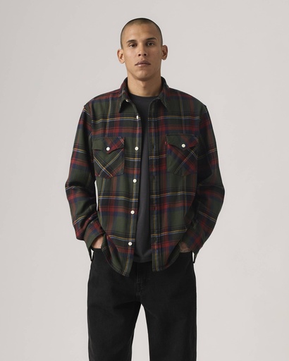 RELAXED FIT WESTERN HERMAN PLAID DUFFEL 