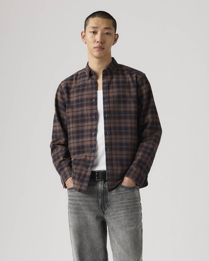 AUTHENTIC BUTTON DOWN CHOCOLATE GMT DYE 