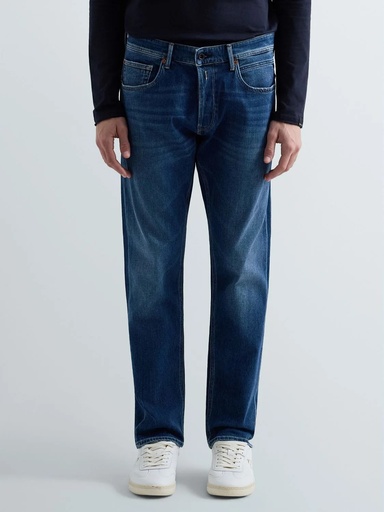 Pantalone 10 OZ SUPER SOFT INDIGO STRETCH DENIM DARK BLUE 
