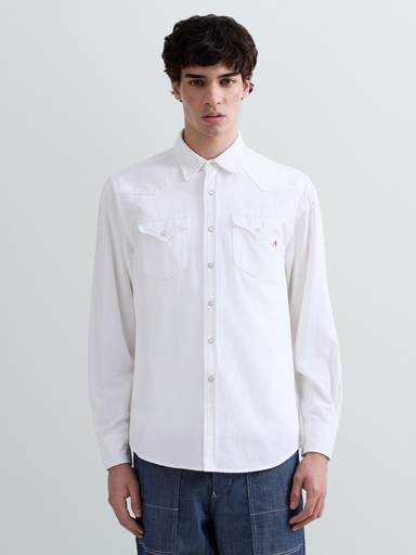 Camicia 5 OZ WHITE RECYCLED COTTON TWILL WHITE 