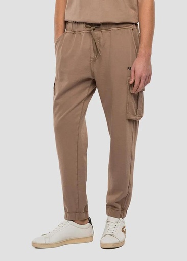 REPLAY Brown Bio Pack Fleece Cargo Men’s Pants