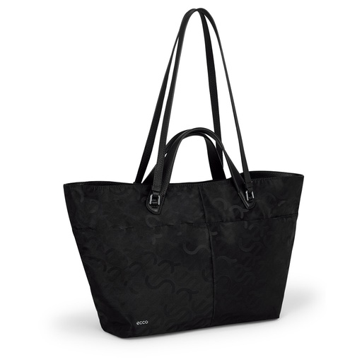 [910782790000] ECCO Tote M Jacquard Wave BLACK
