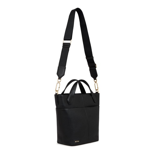 [910783490000] ECCO Tote S Pebbled Leather BLACK