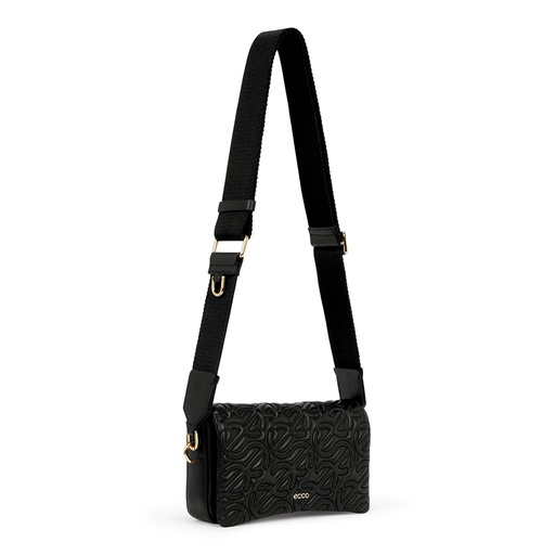 [910775190000] ECCO Pinch Bag S Quilted Wave Black