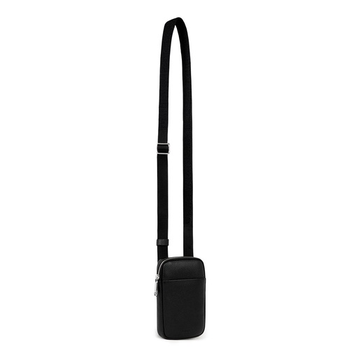 [910776990000] ECCO Phone Carry Pebbled Leather Black