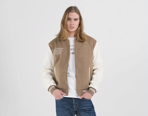 Giubbotto WOOLEN MELTON & SOFT PU